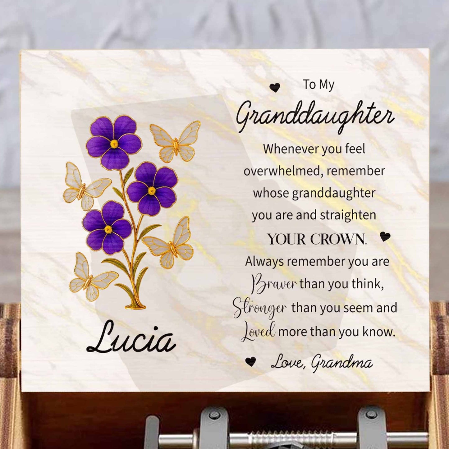 To My Granddaughter, Butterflies And Flowers