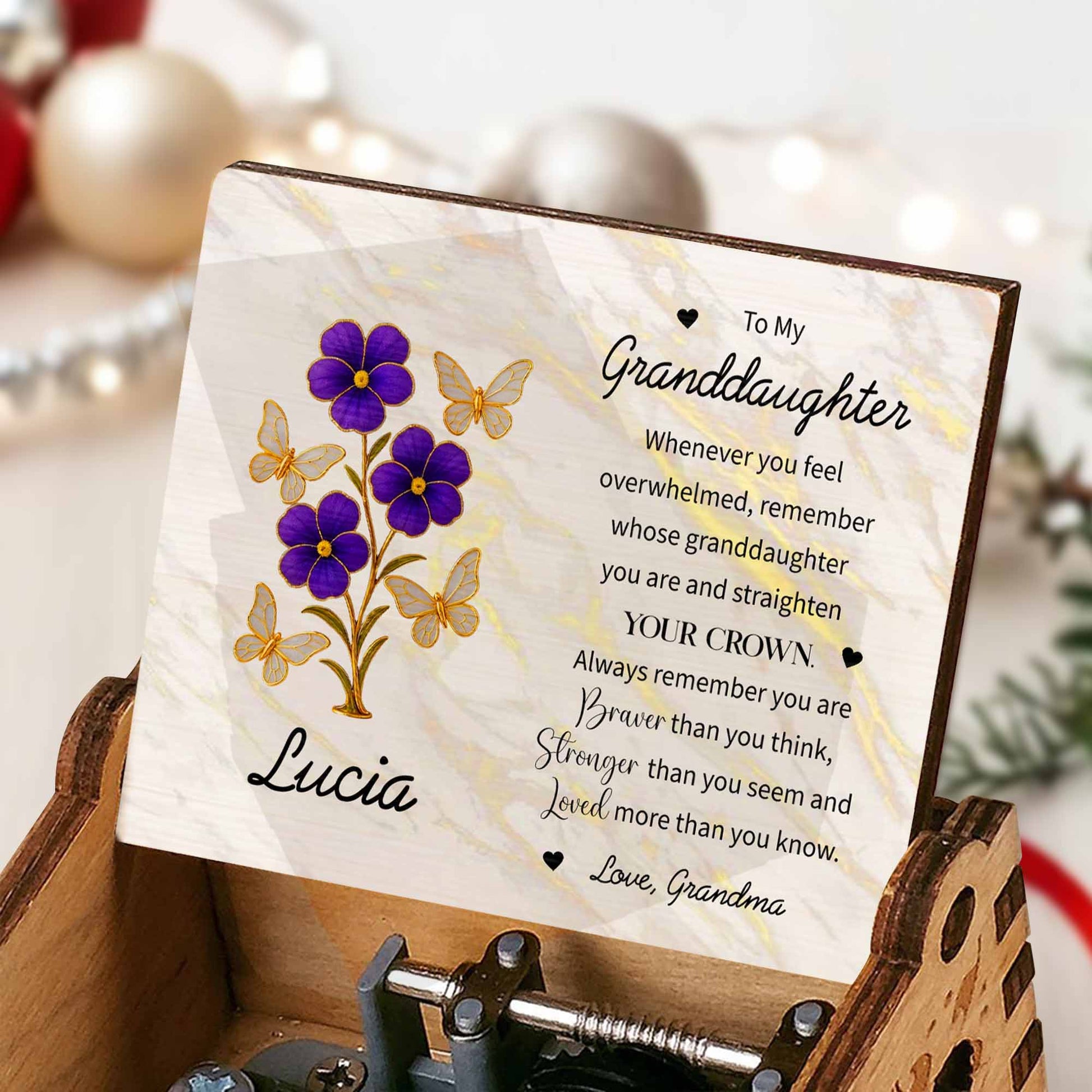 To My Granddaughter, Butterflies And Flowers