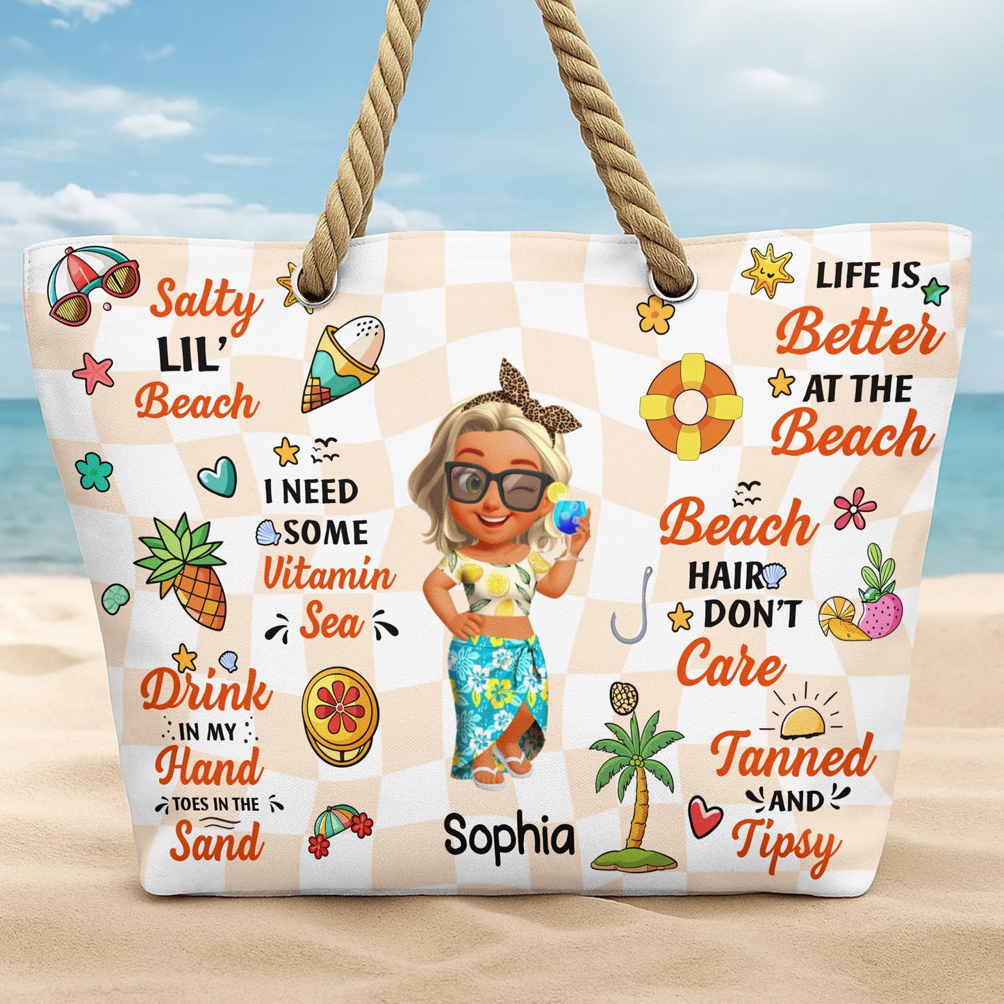 Life Is Better At The Beach With Palm Tree And Sun