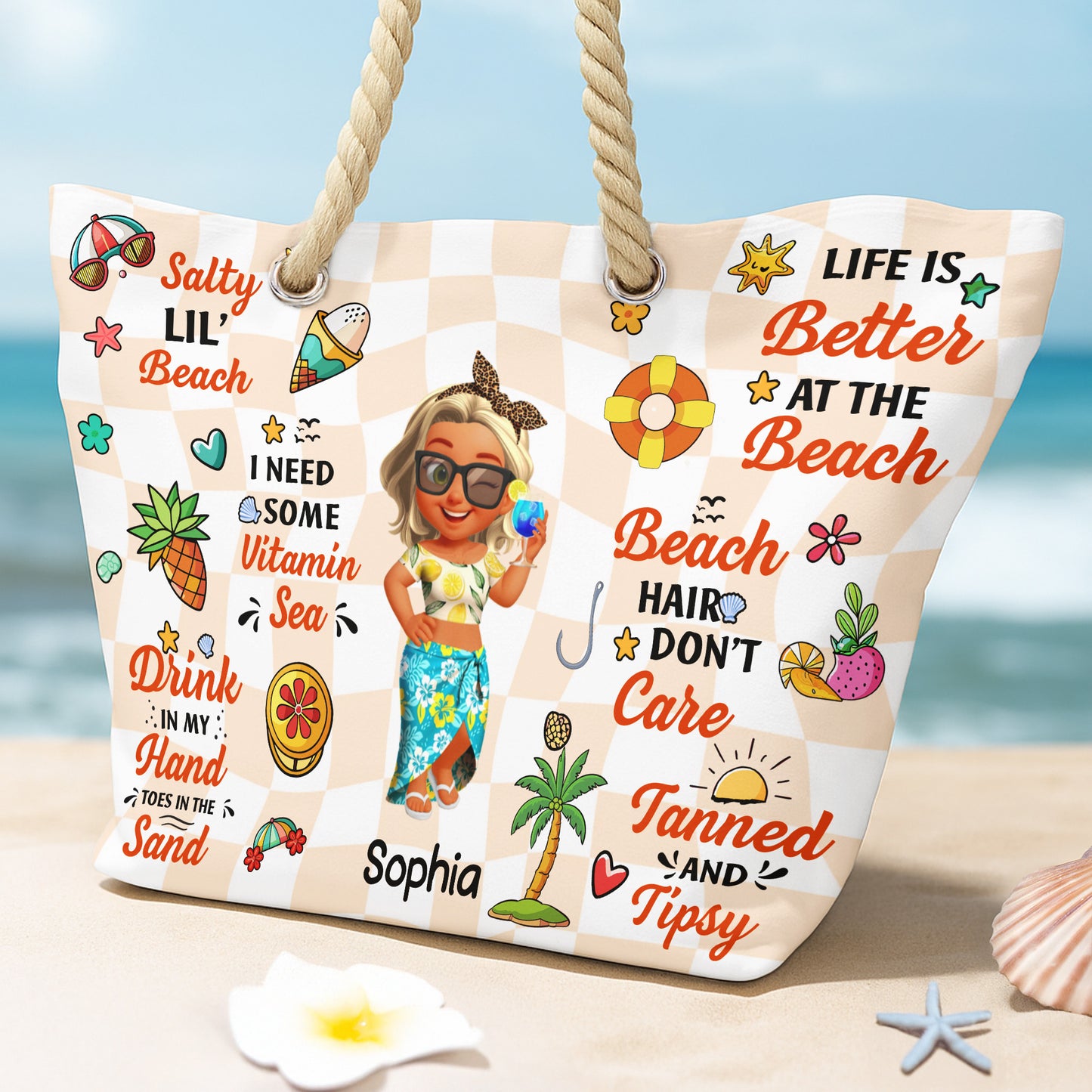 Life Is Better At The Beach With Palm Tree And Sun