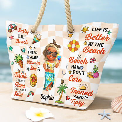 Life Is Better At The Beach With Palm Tree And Sun