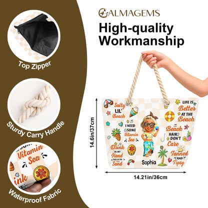 Life Is Better At The Beach With Palm Tree And Sun