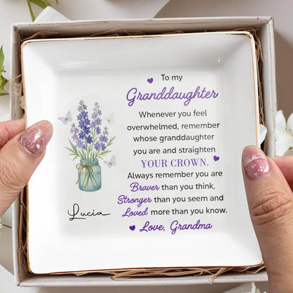 To My Granddaughter, Remember You Are Braver, Lavender And Butterflies