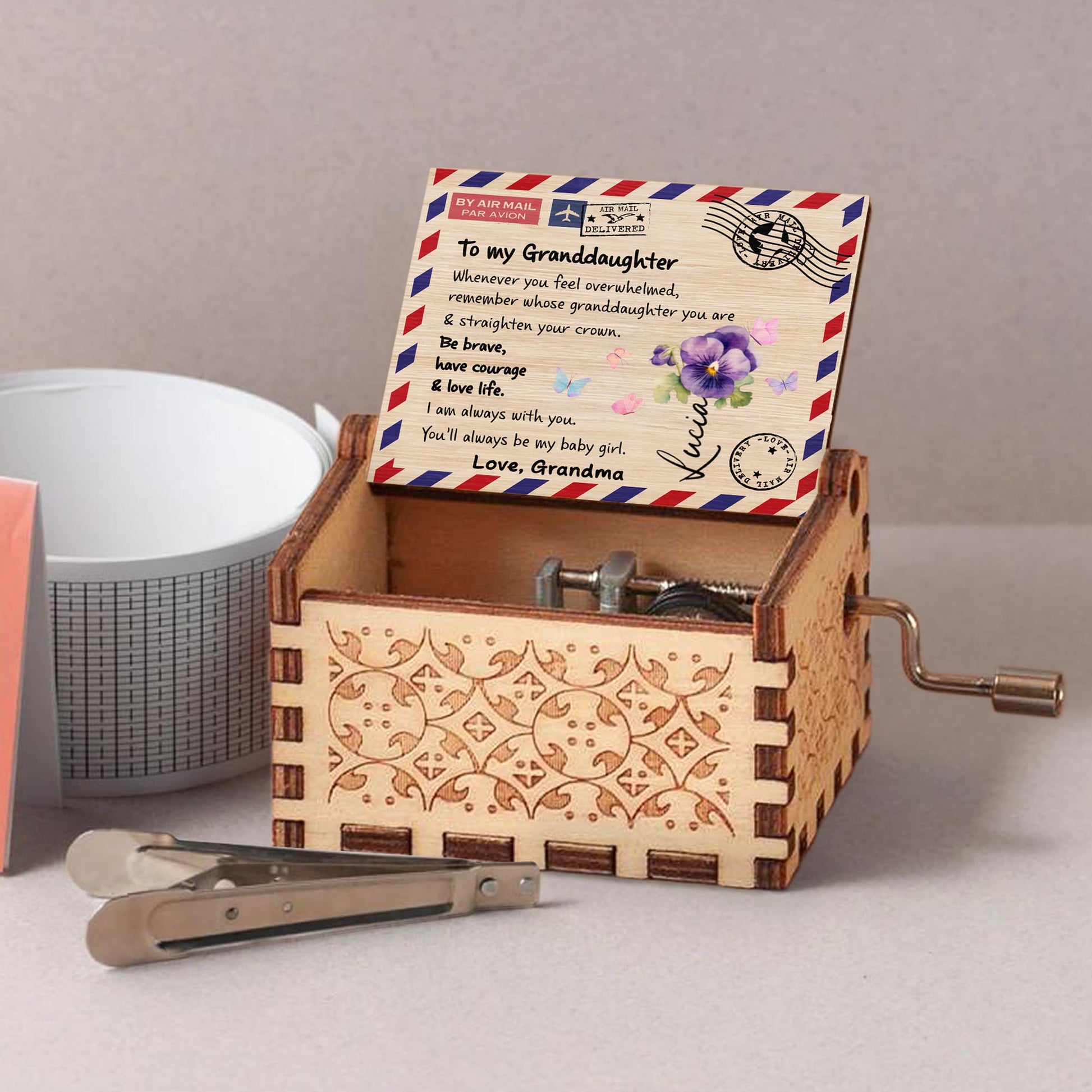 To My Granddaughter, Be Brave, Love Life With Flowers