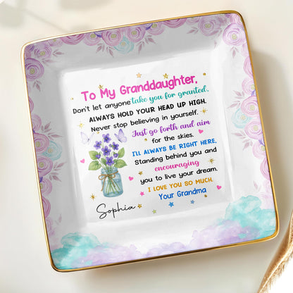 To My Granddaughter, Always Hold Your Head Up High, Flowers and Stars