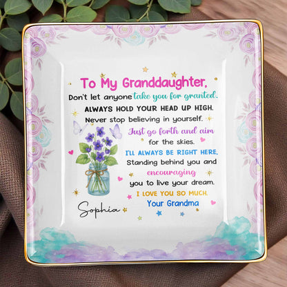 To My Granddaughter, Always Hold Your Head Up High, Flowers and Stars