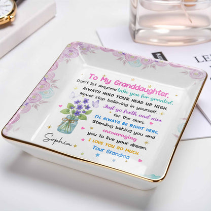 To My Granddaughter, Always Hold Your Head Up High, Flowers and Stars