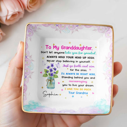 To My Granddaughter, Always Hold Your Head Up High, Flowers and Stars