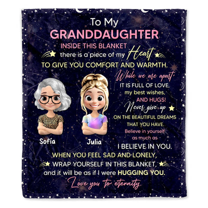 To My Granddaughter, Stars, Hearts, Cartoon Figures