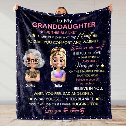 To My Granddaughter, Stars, Hearts, Cartoon Figures