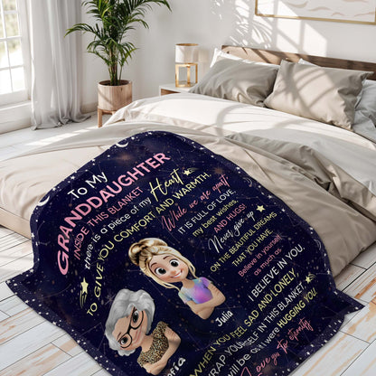 To My Granddaughter, Stars, Hearts, Cartoon Figures