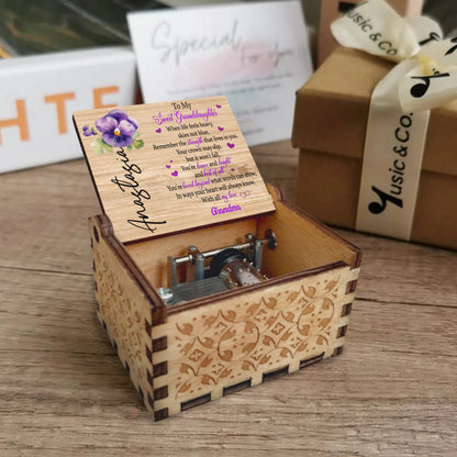 To My Sweet Granddaughter, Flowers And Hearts Design