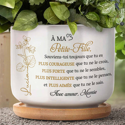 Always Remember You Are Braver, Stronger, And More Loved - Personalized Ceramic Plant Pot - GDT347_CEP