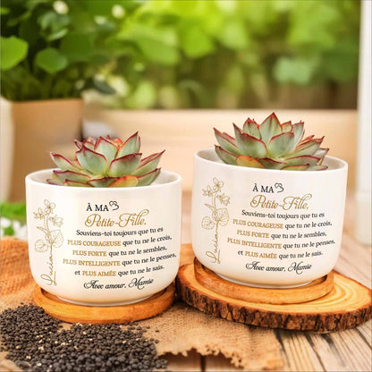 Always Remember You Are Braver, Stronger, And More Loved - Personalized Ceramic Plant Pot - GDT347_CEP