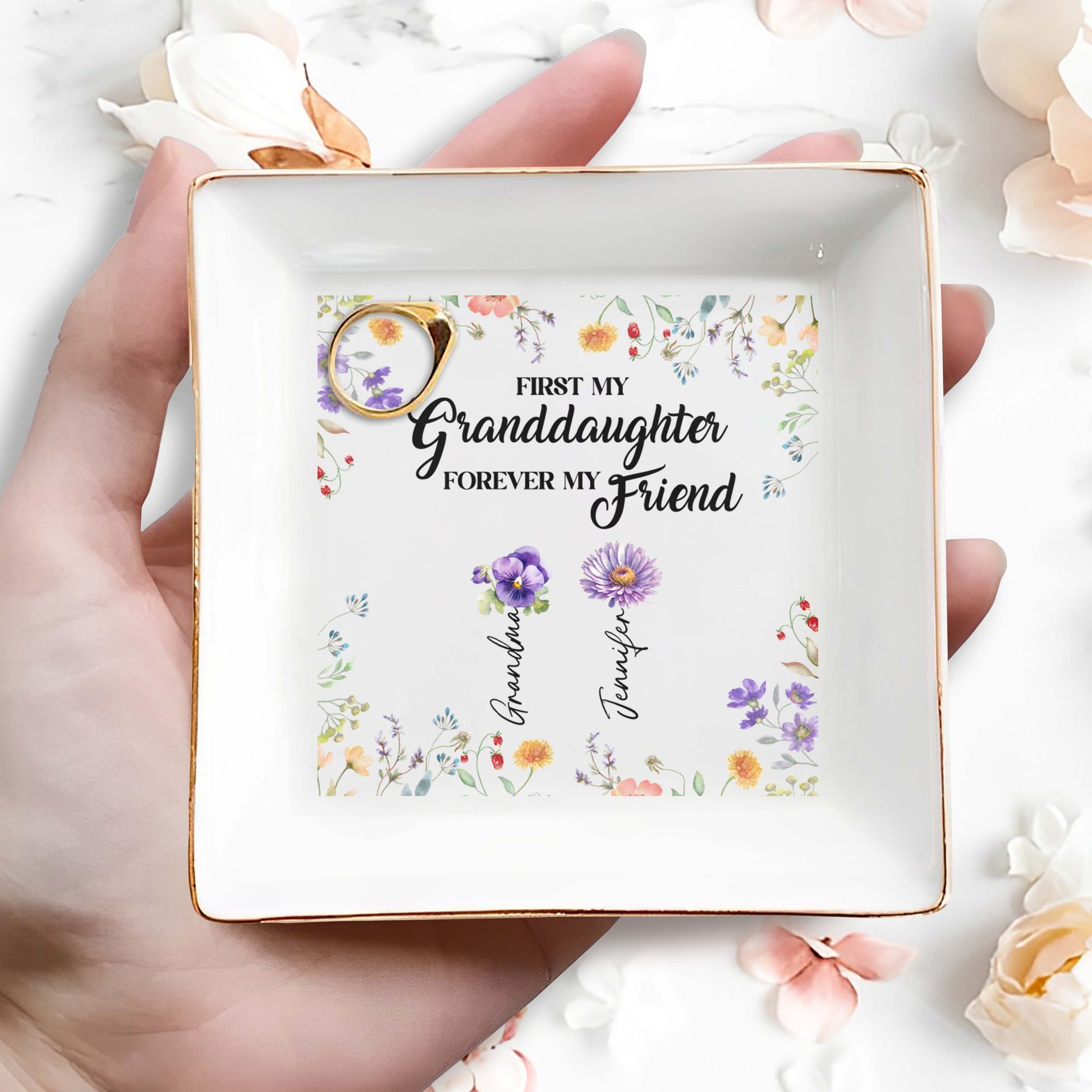 First My Granddaughter Forever My Friend, Flowers