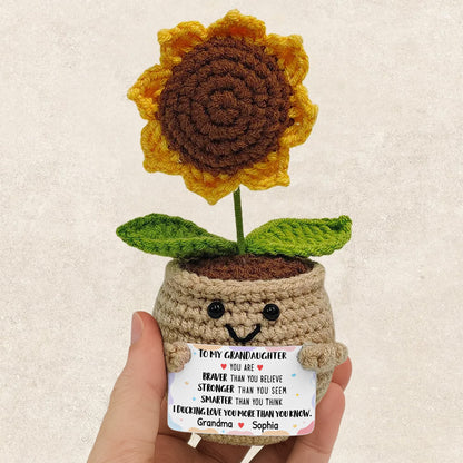 To My Granddaughter, Braver, Stronger, Smarter Crochet Duck