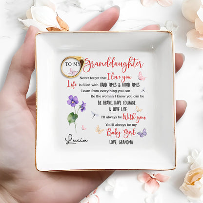 To My Granddaughter Love Life Butterflies Flowers