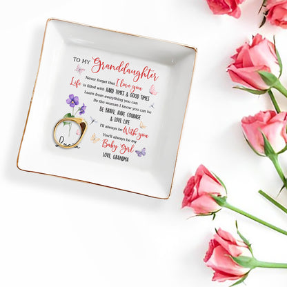 To My Granddaughter Love Life Butterflies Flowers