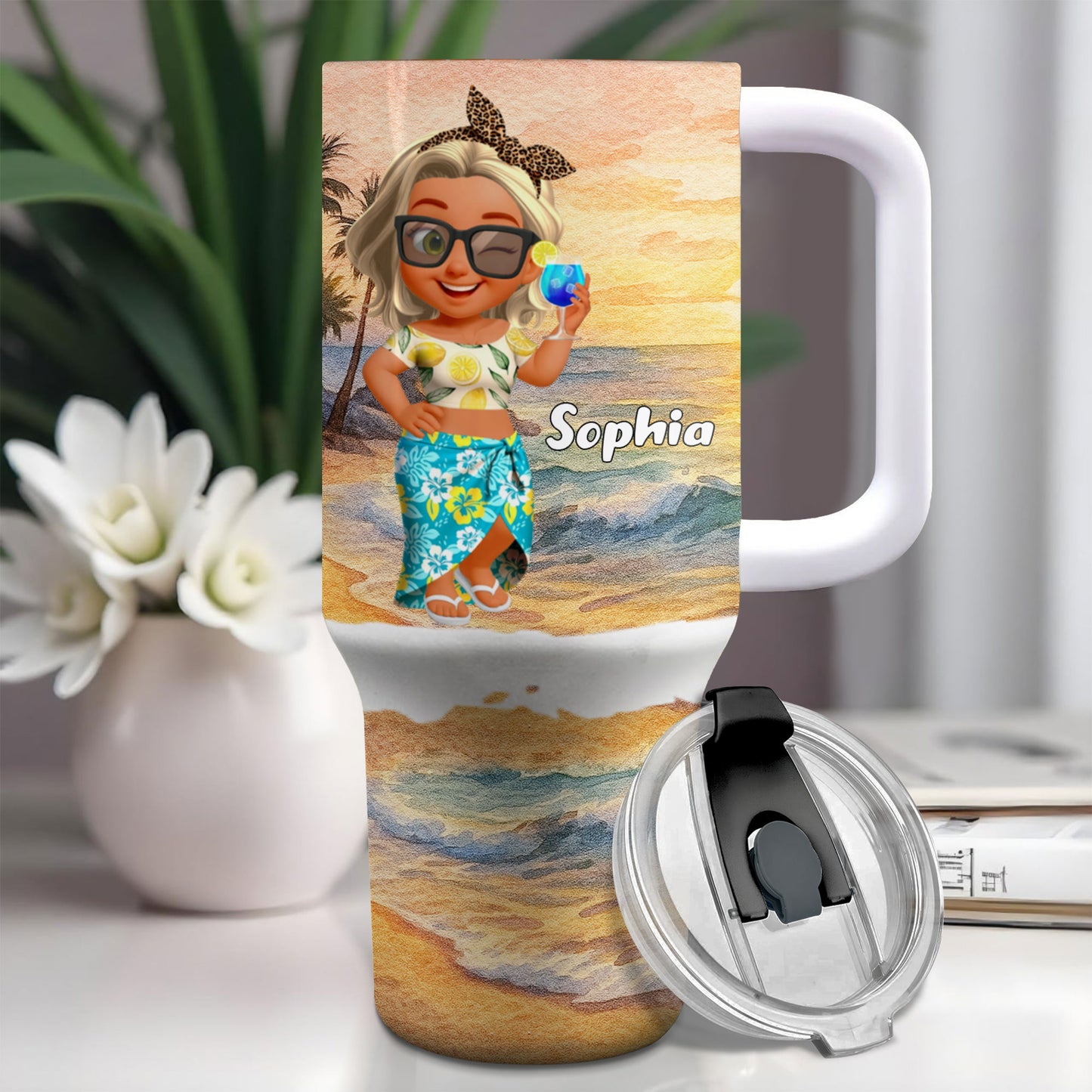 The Beach Is My Happy Place With Shells And Starfish