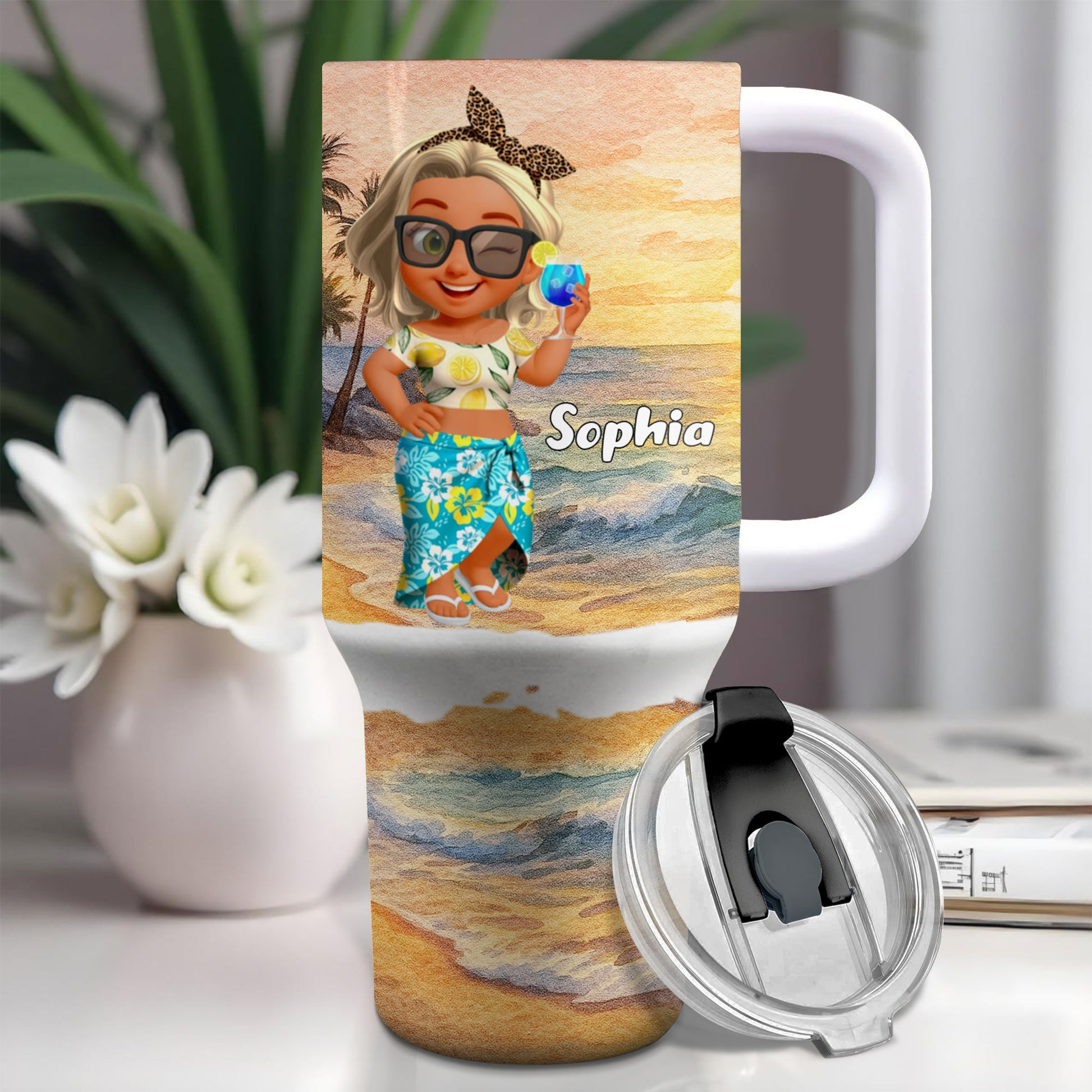 The Beach Is My Happy Place With Shells And Starfish