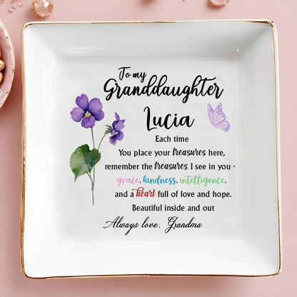 To My Granddaughter, Grace And Kindness, Flowers And Butterfly