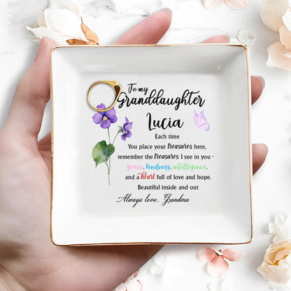 To My Granddaughter, Grace And Kindness, Flowers And Butterfly