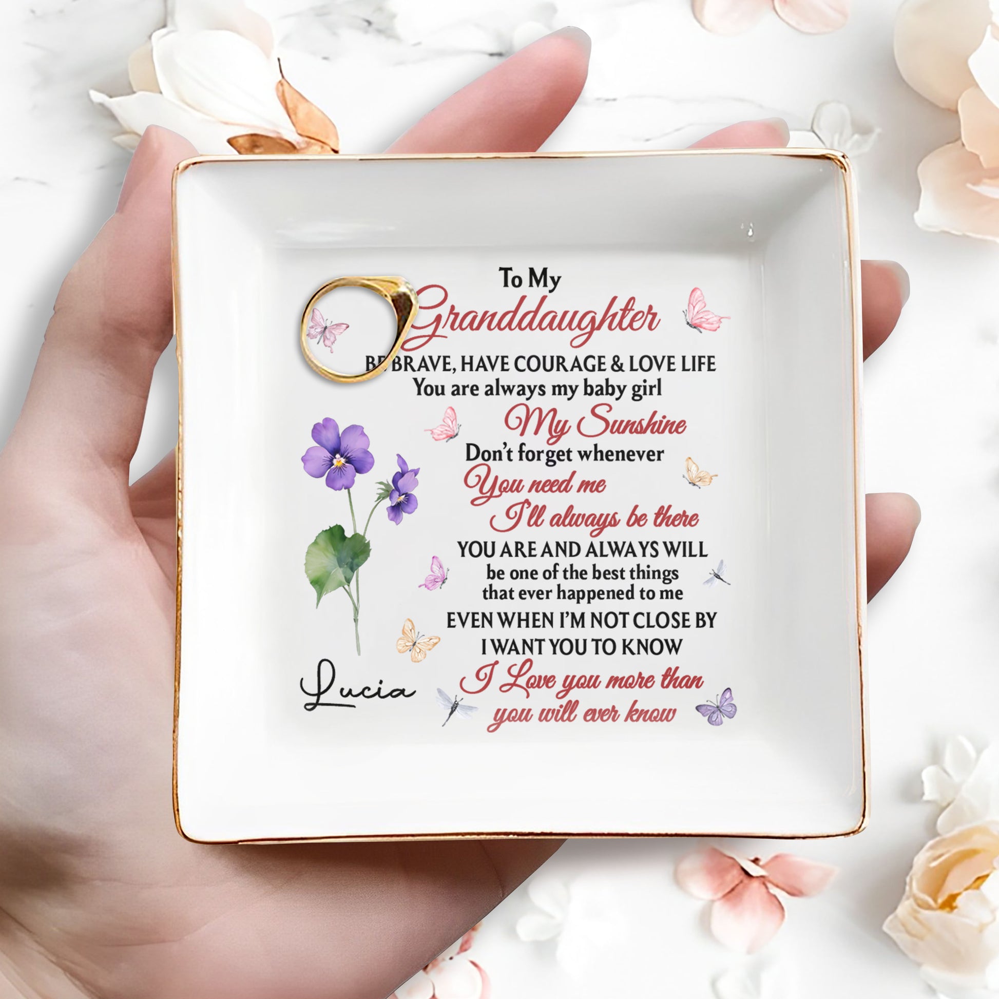 To My Granddaughter, Be Brave And Love Life With Butterflies