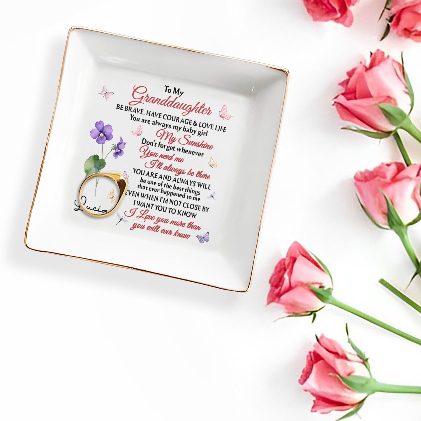 To My Granddaughter, Be Brave And Love Life With Butterflies