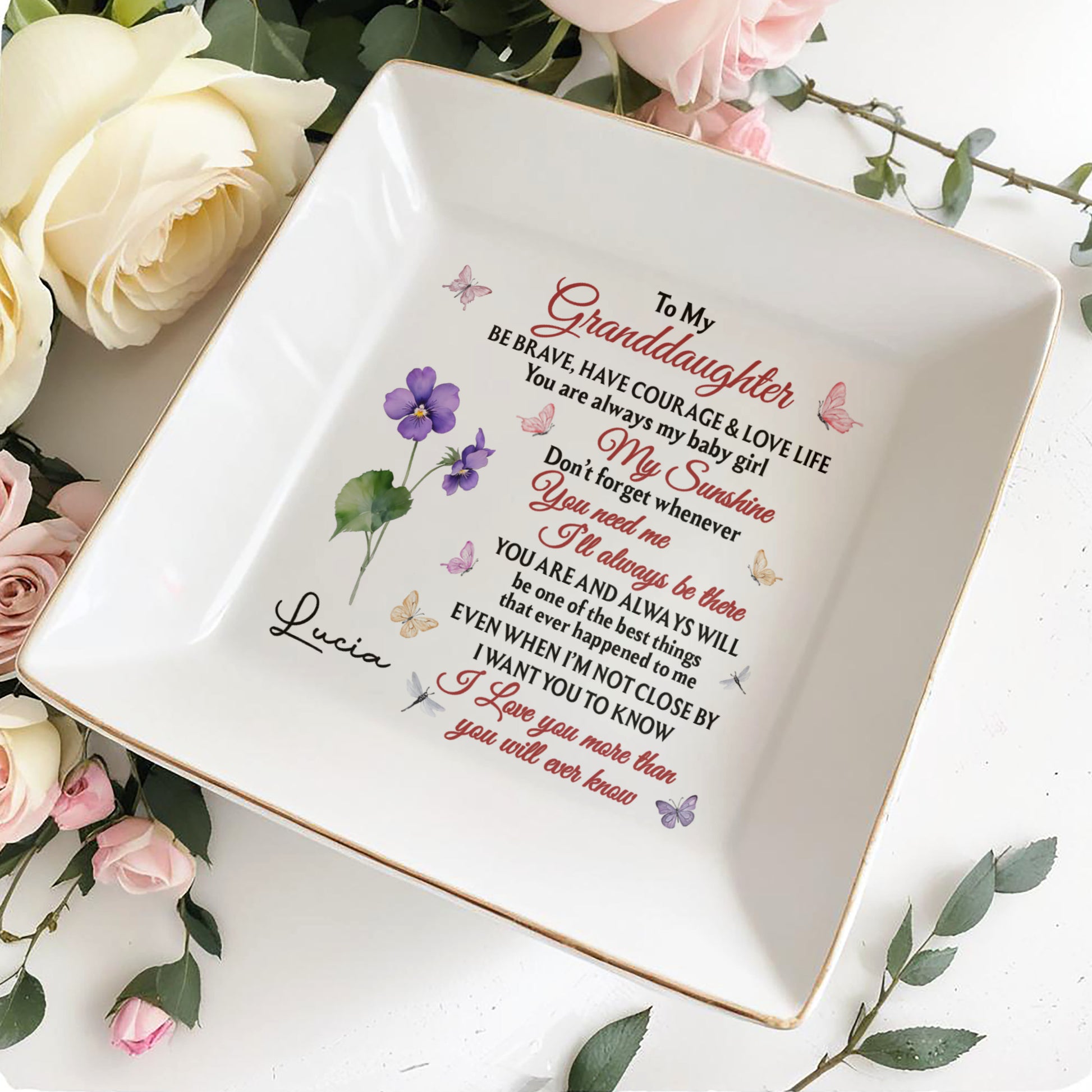 To My Granddaughter, Be Brave And Love Life With Butterflies