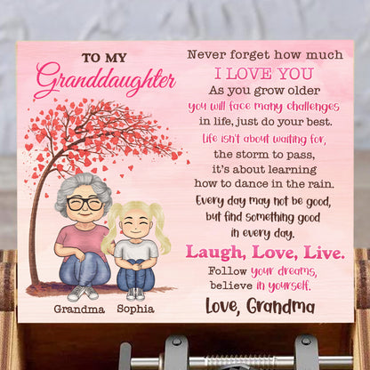 To My Granddaughter, Loving Message From Grandma