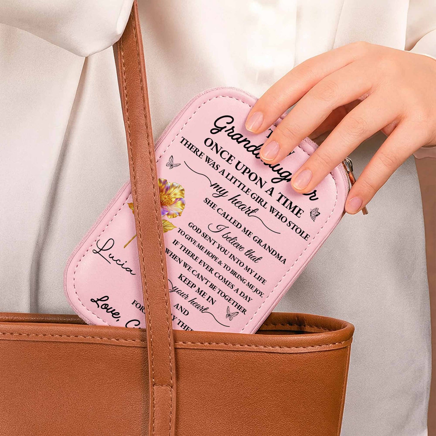 To My Granddaughter, Little Girl Who Stole My Heart, Flower And Butterfly