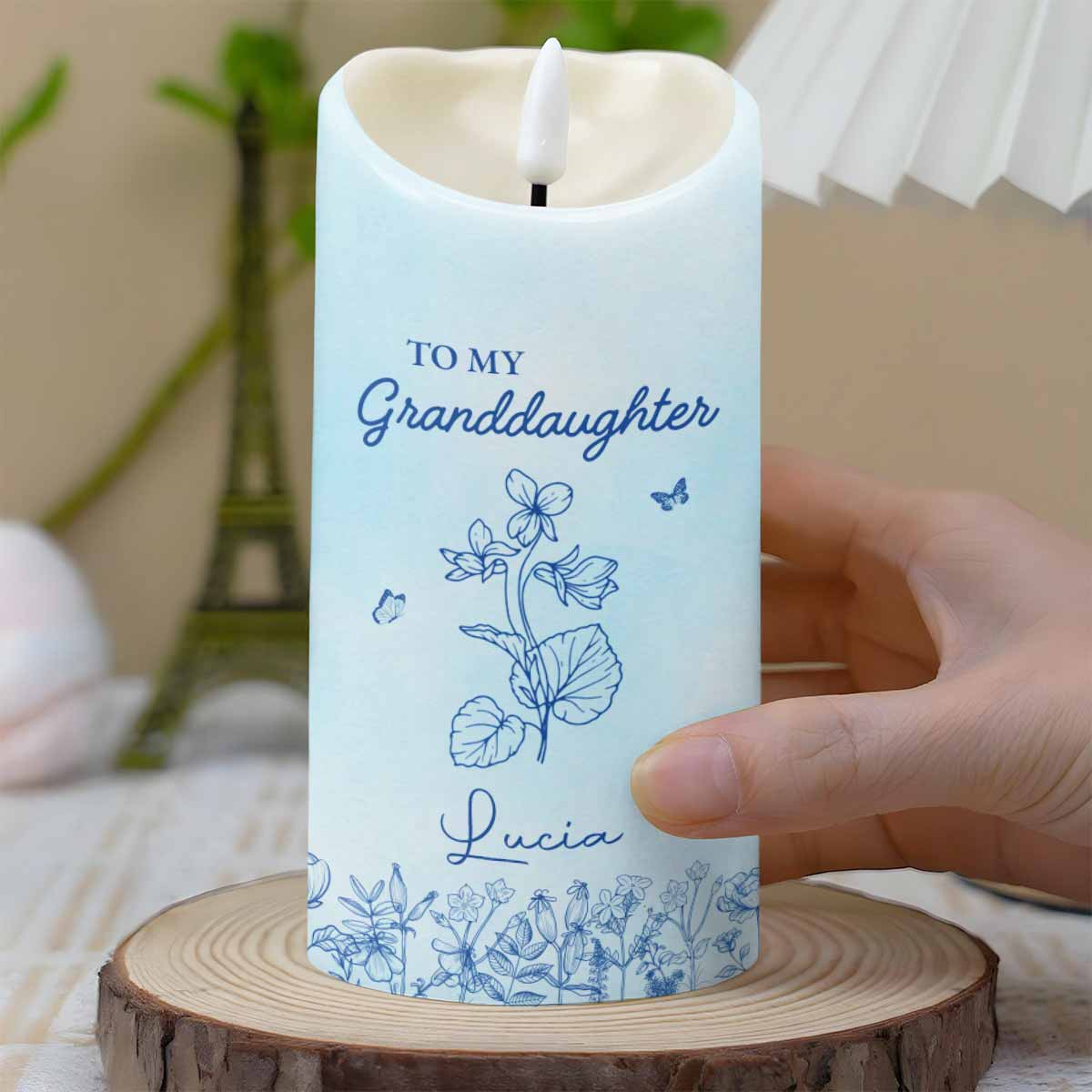 Once Upon A Time, Flowers and Butterflies LED Candle