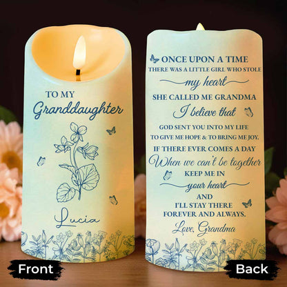 Once Upon A Time, Flowers and Butterflies LED Candle