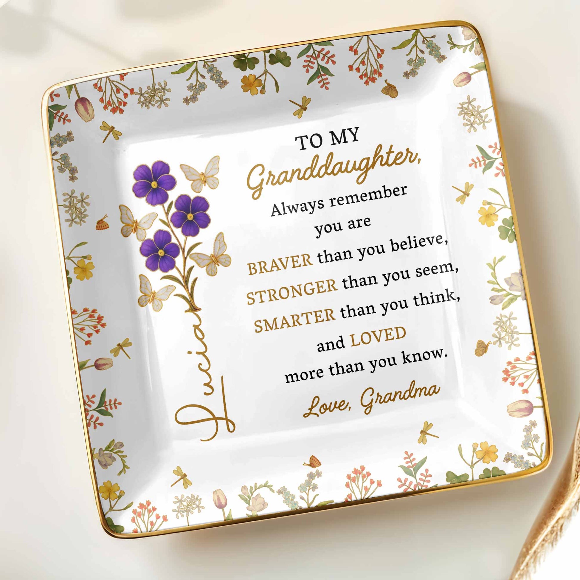 Always Remember You Are Braver, Stronger, Loved, Decorative Dish