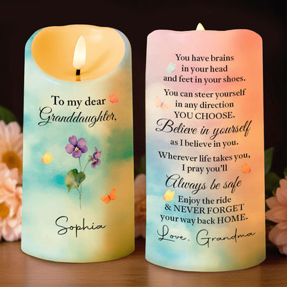 To My Dear Granddaughter, Flowers and Butterflies