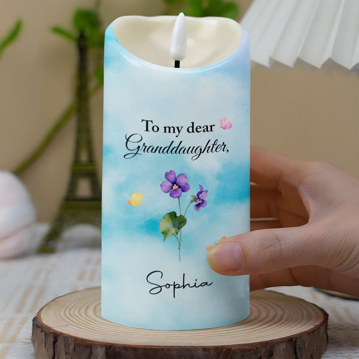 To My Dear Granddaughter, Flowers and Butterflies