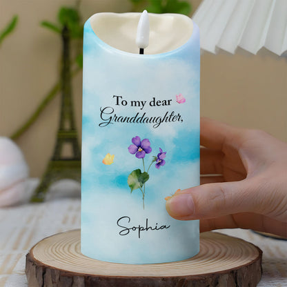 To My Dear Granddaughter, Flowers and Butterflies