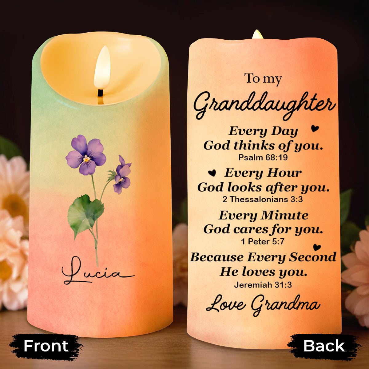 To My Granddaughter, Every Day God Thinks of You