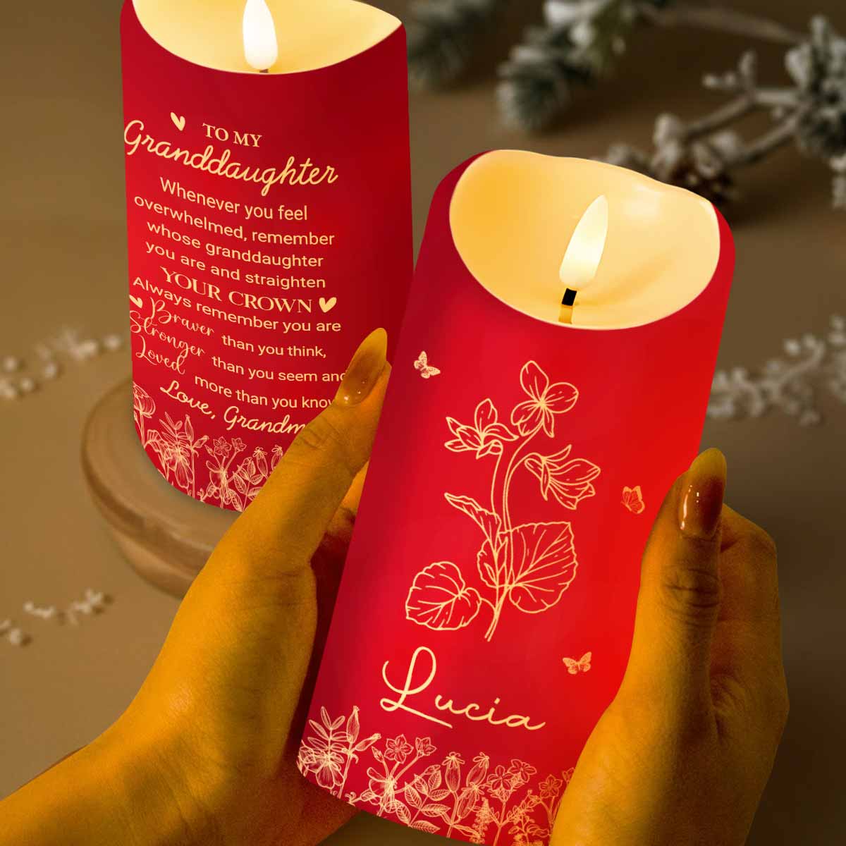 Straighten Your Crown Granddaughter, Flowers And Butterflies