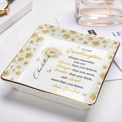 To My Granddaughter, Always Remember, Flowers And Butterflies