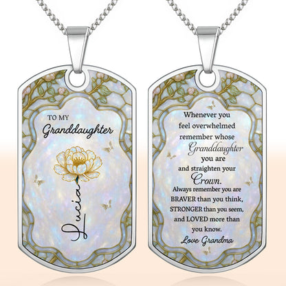 To My Granddaughter Love Forever With Flower And Butterflies