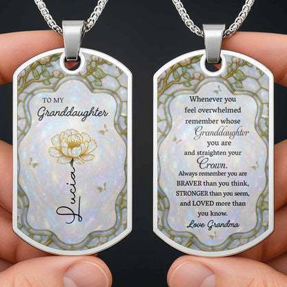 To My Granddaughter Love Forever With Flower And Butterflies