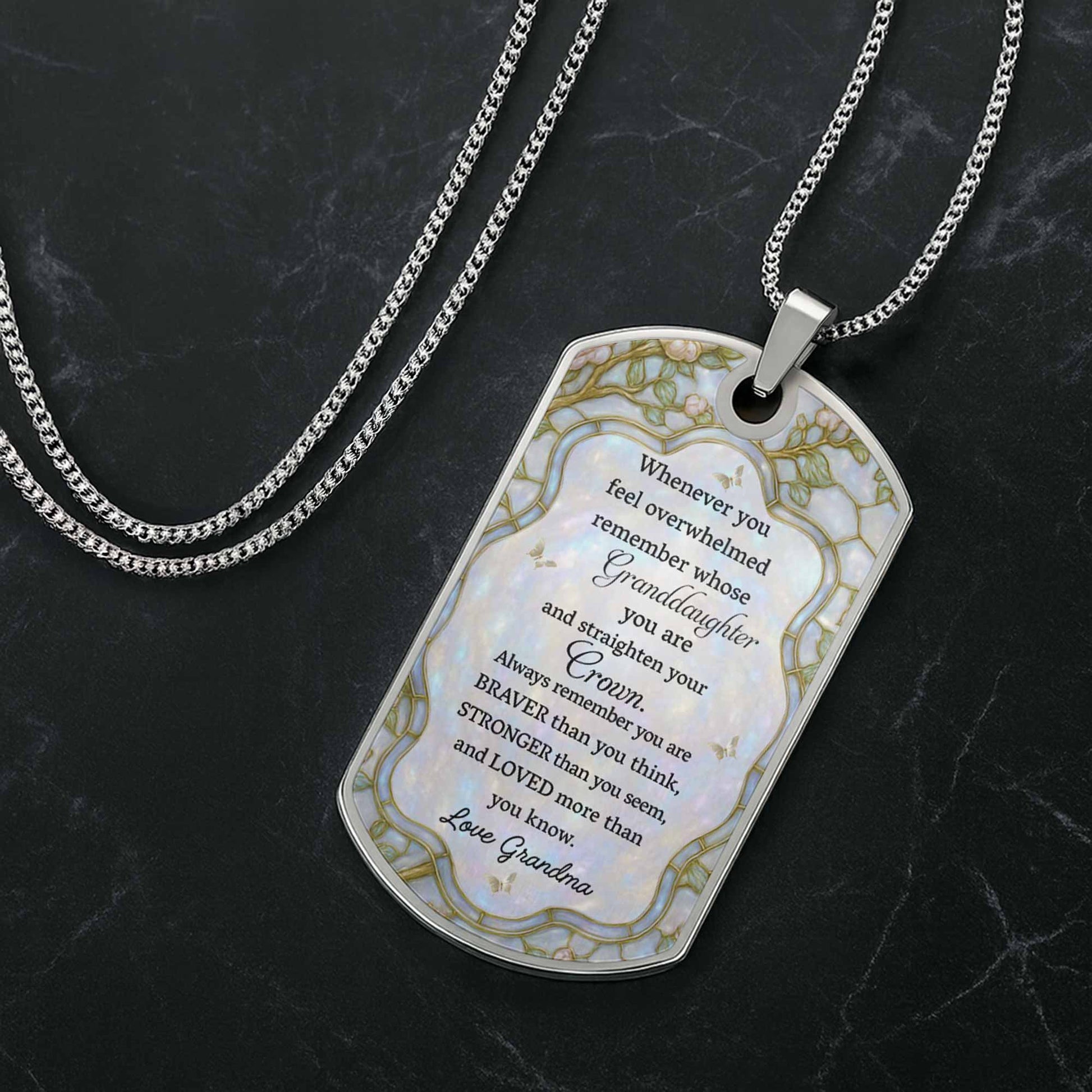 To My Granddaughter Love Forever With Flower And Butterflies