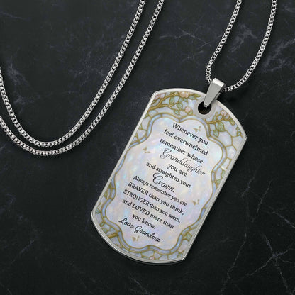 To My Granddaughter Love Forever With Flower And Butterflies