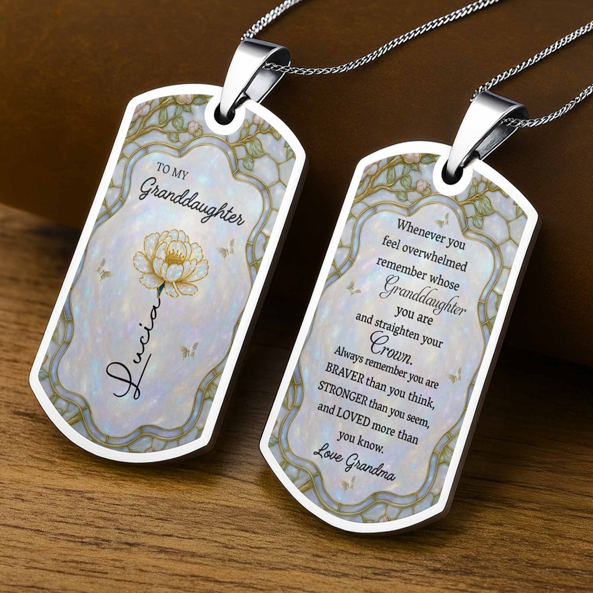 To My Granddaughter Love Forever With Flower And Butterflies