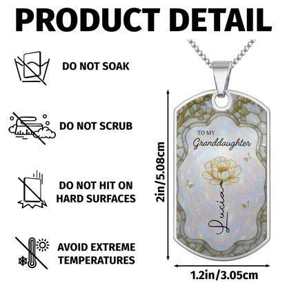 To My Granddaughter Love Forever With Flower And Butterflies