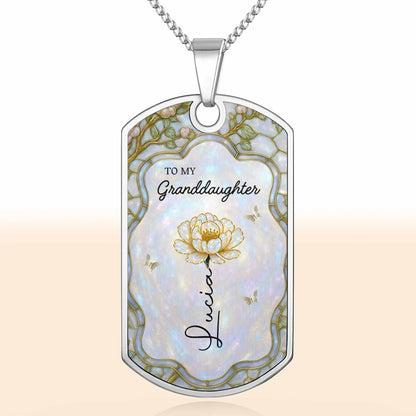 To My Granddaughter Love Forever With Flower And Butterflies