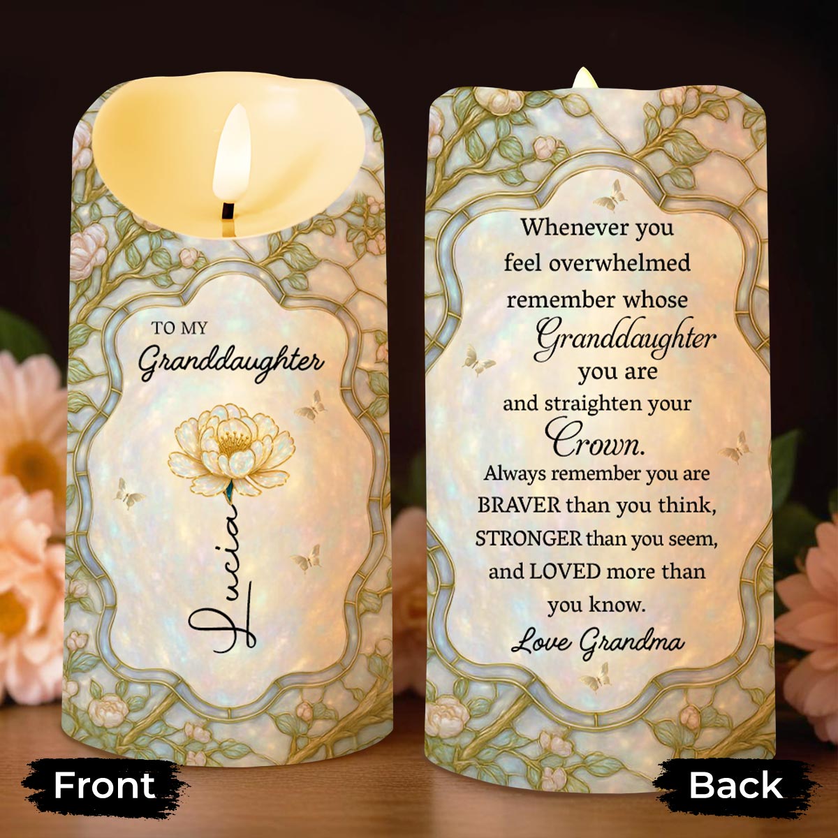 Remember Whose Granddaughter You Are, Crown And Flowers