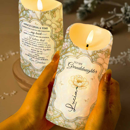 Once Upon A Time Keepsake Candle With Flowers