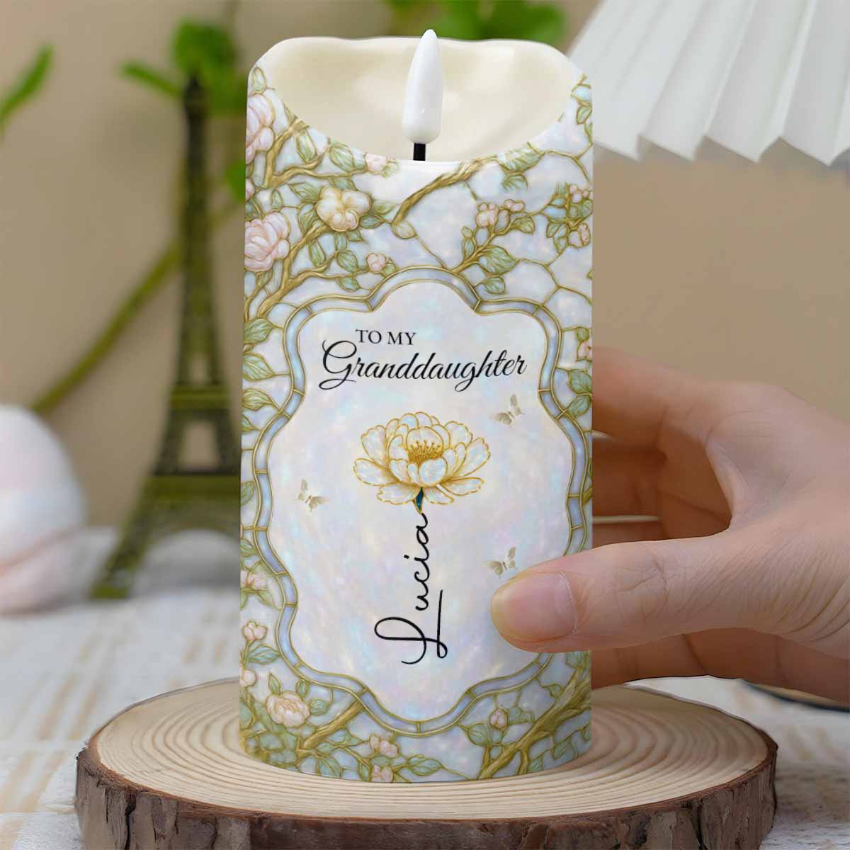 Once Upon A Time Keepsake Candle With Flowers